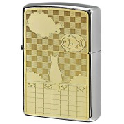 Zippo ジッポー ネコ 猫 Cat 雲 ＃200 ゴールドプレート ニッケルメッキ 2MP-ネコと雲 GP メール便可
