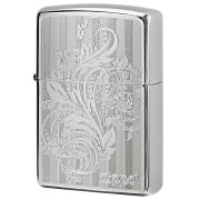 Zippo ジッポー アラベスク 唐草 ＃200 メタルプレート ニッケルメッキ 2MP-アラベスクB SV メール便可
