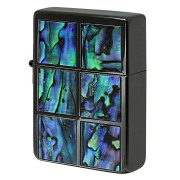Zippo ジッポー 1935レプリカ シェル 貝 インレイ 象嵌 スクエア 両面加工 ブラックニッケル Replica Square Shell NB