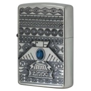 Zippo ジッポー ネイティブアメリカン サンダーバード シルバーいぶし ブルー Thunderbird BL Silver Oxidized