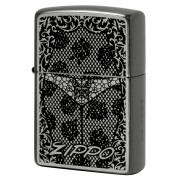 Zippo ジッポー ランジェリー セクシー 蝶々 バタフライ 両面加工 ネオブラック シルバー W Sexy Black Metal Neo Black BM S