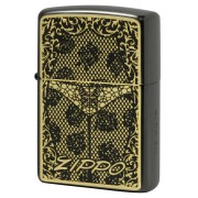 Zippo ジッポー ランジェリー セクシー 蝶々 バタフライ 両面加工 ネオブラック ゴールド W Sexy Black Metal Neo Black BM G
