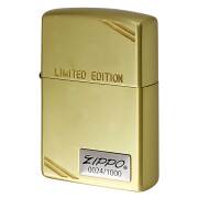 Zippo ジッポー 限定1,000個 ZIPPO LOGO METAL ダイアゴナルライン ジッポ ロゴ メタル シリアル番号 ゴールド M・LE.Corner Line G メール便可