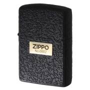 Zippo ジッポー ARMOR アーマー ZIPPO LOGO METAL ディープ ブラック ジッポ ロゴ メタル シリアル番号 ゴールドプレート M・3Side Leuter DB G