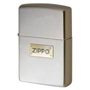 Zippo ジッポー ZIPPO LOGO METAL コンビメッキ ジッポ ロゴ メタル シルバー ゴールド M・COMBI MET NG メール便可