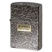 Zippo ジッポー 限定1,000個 ZIPPO LOGO METAL ジッポ ロゴ メタル シルバーニッケル 5面加工 3Side Leutor LE Nickel Oxidized NO