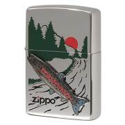 Zippo ジッポー 七宝メタル 淡水魚 フィッシング 釣り イトウ メール便可