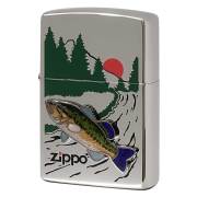 Zippo ジッポー 七宝メタル 淡水魚 フィッシング 釣り ブラックバス メール便可