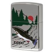 Zippo ジッポー 七宝メタル 淡水魚 フィッシング 釣り ニジマス メール便可