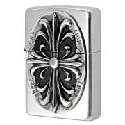 Zippo ジッポー クロス 十字架 Cross 銀メッキ いぶし仕上げ Metal EMBLEM 2SIM-CROZS