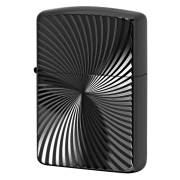 Zippo ジッポー アーマー 彫刻 WAVE ウェーブ 模様 両面加工 チタニュームコーティング ブラックARMOR TITANIUM COATING 62TIBK-WAVE メール便可
