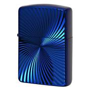 Zippo ジッポー アーマー 彫刻 WAVE ウェーブ 模様 両面加工 チタニュームコーティング ブルー ARMOR TITANIUM COATING 62TIBL-WAVE メール便可
