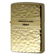 Zippo ジッポー ハンマートーン 槌目 ジッポ ロゴ 金メッキ HAMMER TONE ZIPPO LOGO 2G-ZHAMMER
