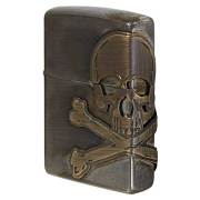 Zippo ジッポー スカル ドクロ 骸骨 アンティークスカル ニッケル古美 3面連続メタル Antique Skull  2AB-SKULL