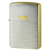 Lucky Cat Design Emblem Attached Armor® High Polish Brass
