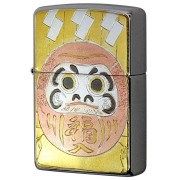 Zippo ジッポー 電鋳板 プレート貼り 和柄 伝統工芸 達磨 メール便可