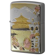 Zippo ジッポー 電鋳板 プレート貼り 和柄 伝統工芸 金閣寺 KINKAKUJI メール便可