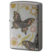 Zippo ジッポー 電鋳板 プレート貼り 和柄 伝統工芸 蝶 Butterfly メール便可