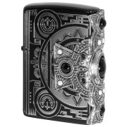Zippo ジッポー ネイティブアメリカン クロス 十字架 Cross オニキス ハウライト 天然石 インディアン スピリット イオンブラック INDIAN SPIRIT BK クロス
