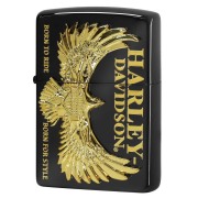 Zippo ジッポー ハーレーダビッドソン 日本限定モデル バイク 二輪 モーターサイクル  Harley Davidson ブラックイオンコーティングフライングイーグル メタル オフィシャルライセンス品 HDP-78