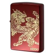 Zippo ジッポー 龍虎 タイガー ドラゴン 虎 龍 レッド 赤金