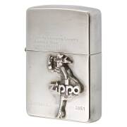 絶版 Zippo 2000年製造 限定 クレストデザイン 純銀メタル付き