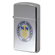 絶版/ヴィンテージ Zippo ジッポー 中古 1980年製造 Newport News Shipbuilding 1886 Logo スリム  [A]使用感少なく状態が良い