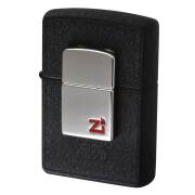 絶版/ヴィンテージ Zippo ジッポー 中古 2002年製造 ZIPPO on the ZIPPO Metal ブラッククラックル  [N]未使用・新品