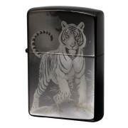 絶版/ヴィンテージ Zippo ジッポー 中古 2006年製造 虎 Tiger BK レーザーマーキング  [A]使用感少なく状態が良い