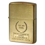 絶版/ヴィンテージ Zippo ジッポー 中古 1995年製造 1932-1982 50th COMMEMORATIVE Solid Brass  [A]使用感少なく状態が良い
