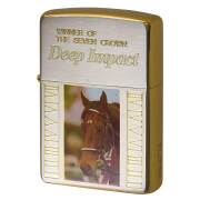 絶版/ヴィンテージ Zippo ジッポー 中古 2006年製造 ディープインパクト 七冠 Deep Impact シリアル No.2712  [S]ほぼ新品同様