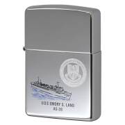 絶版/ヴィンテージ Zippo ジッポー 中古 2008年製造 USS Emory S. Land AS-39 アメリカ海軍 潜水艦母艦  [N]未使用・新品