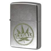 絶版/ヴィンテージ Zippo ジッポー 中古 2017年製造 マリファナ Marijuana Leaf Series LEGAL stamp Z207-112478  [A]使用感少なく状態が良い