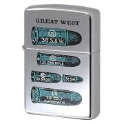 絶版/ヴィンテージ Zippo ジッポー 中古 1993年製造 GREAT WEST 弾丸  [B]使用感ありやや傷汚れあり