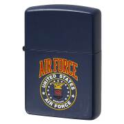 絶版/ヴィンテージ Zippo ジッポー 中古 1991年製造 U.S.AIR FORCE エアフォース アメリカ空軍 ネイビー マット  [B]使用感ありやや傷汚れあり