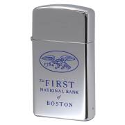 絶版/ヴィンテージ Zippo ジッポー 中古 1977年製造 スリム The First National Bank of Boston ボストン・ファースト・ナショナル銀行  [S]ほぼ新品同様