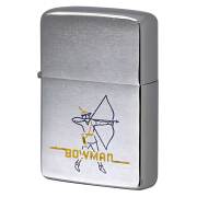 絶版/ヴィンテージ Zippo ジッポー 中古 1968年製造 BOWMAN 射手 赤フェルト  [B]使用感ありやや傷汚れあり