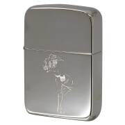 絶版/ヴィンテージ Zippo ジッポー 中古 2005年製造 1941レプリカ 純銀 スターリングシルバー Windy Girl  [A]使用感少なく状態が良い