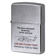 絶版/ヴィンテージ Zippo ジッポー 中古 2002年製造 XSH-60K 軍用ヘリ シーホーク ブラッシュドクローム  [B]使用感ありやや傷汚れあり