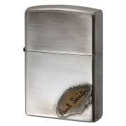 絶版/ヴィンテージ Zippo ジッポー 中古 2008年製造 ZIPPO Paul Smith ポール・スミス ロゴ 銀メッキ エッチング 古美  [S]ほぼ新品同様