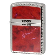 Zippo ジッポー アーマー 大理石調 マーブル柄 レッド クロスコーナカット 両面加工 Cross Cut Series MRD
