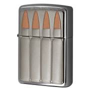Zippo ジッポー 弾丸 銃弾 Bullets Emblem エンブレム貼り ブラッシュドクローム 29821 メール便可