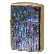 絶版/ヴィンテージ Zippo ジッポー 中古 2019年製造 ARMOR アーマー ポリカーボネート シェル チェック柄 ゴールドプレート B  [N]未使用・新品