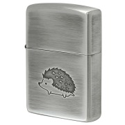 Zippo ジッポー ハリネズミ いきものモチーフ 動物 銀メッキいぶし 80051 メール便可