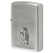 Zippo ジッポー ペンギン いきものモチーフ 動物 銀メッキいぶし 80048 メール便可