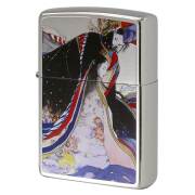 Zippo ジッポー 天野喜孝 Amano Yoshitaka 葵の上 源氏物語 銀メッキサテーナ仕上げ 80224