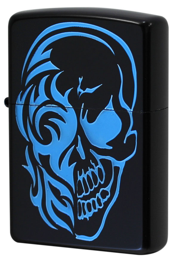 Zippo ジッポー HALF OF SKULL ハーフオブスカル  2HSK-BL