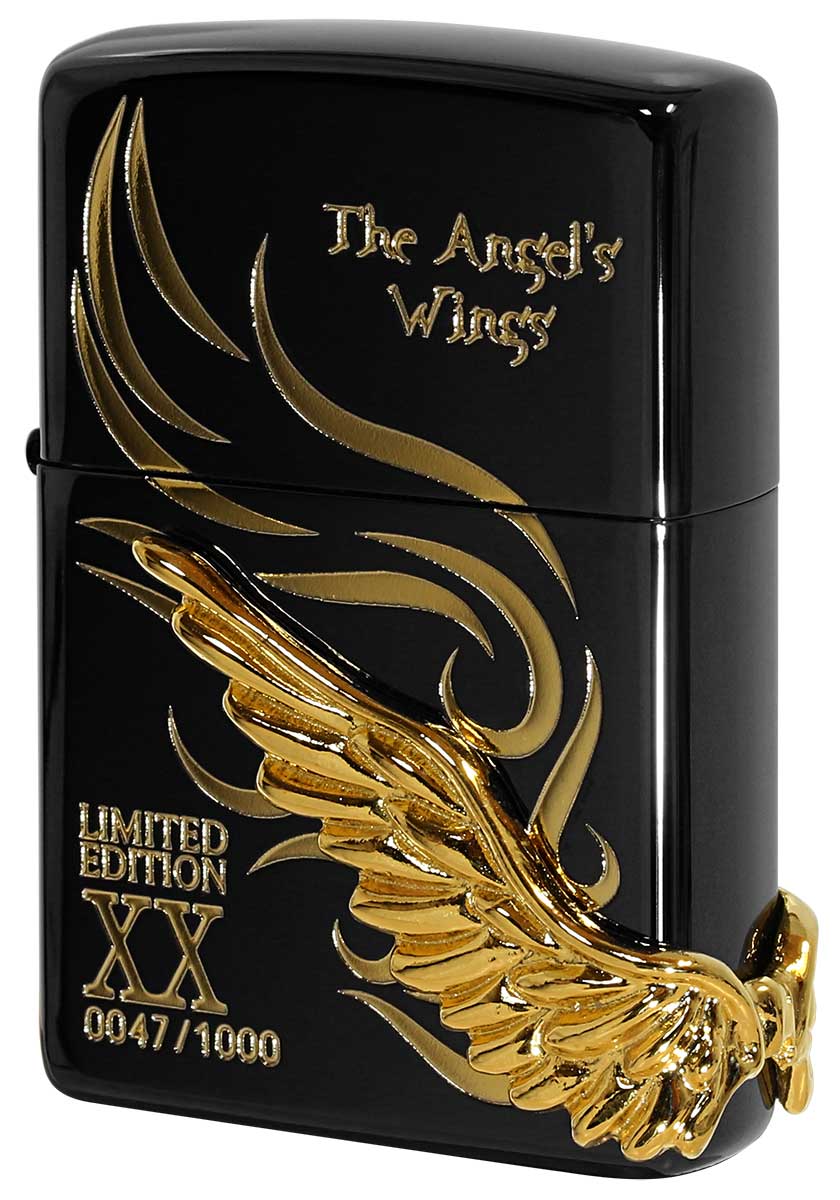 Zippo ジッポー 限定1,000個 ANGEL'S WINGS エンジェルウイングス イオンブラック PAW-120BKG