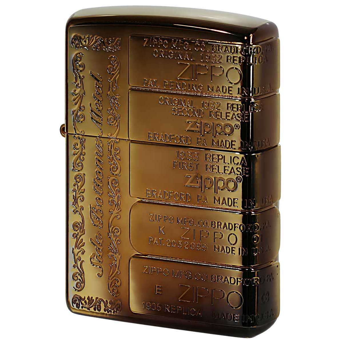 Zippo ジッポー Bottom Metal ＃200 Gイブシ BM-333BGI メール便可
