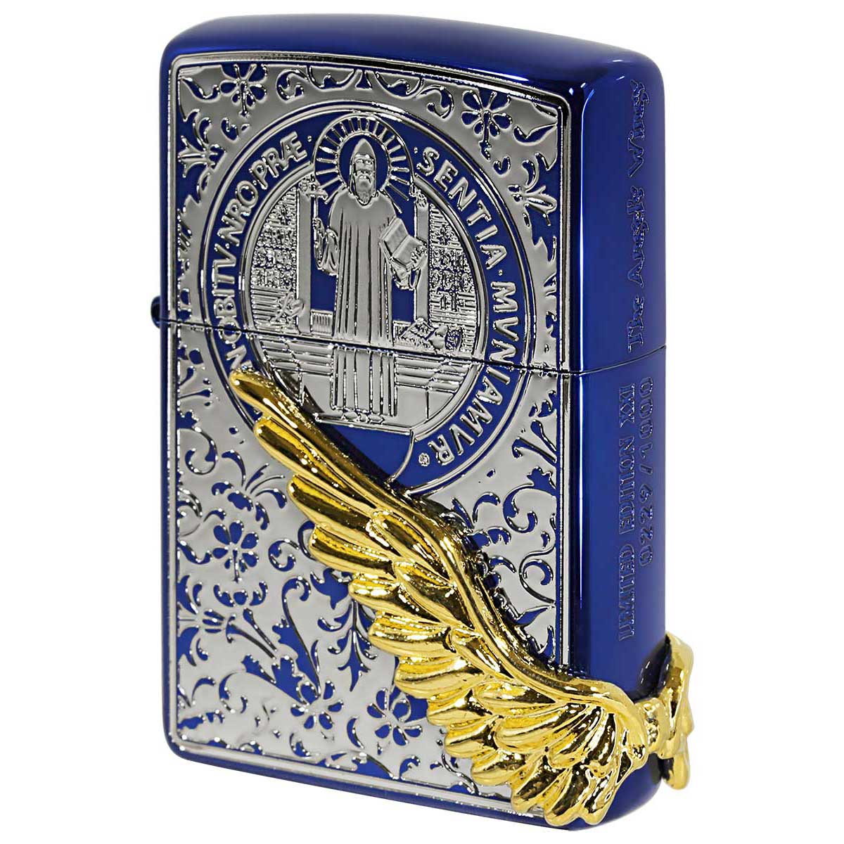 Zippo ジッポー 限定1,000個 ANGEL'S WINGS エンジェルウイング イオンラピスブルー PAW-2020BLG メール便可